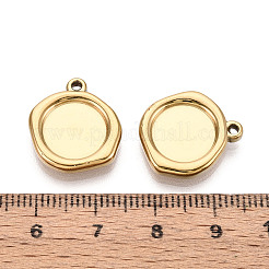 304 Stainless Steel Pendant Cabochon Settings&nbsp;X-STAS-T067-70A-G