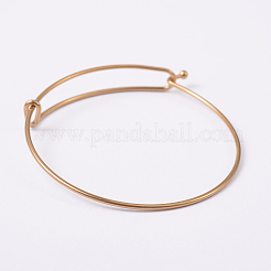 Adjustable Ion Plating(IP) 304 Stainless Steel Expandable Bangle Making&nbsp;LS-BJEW-L604-09G