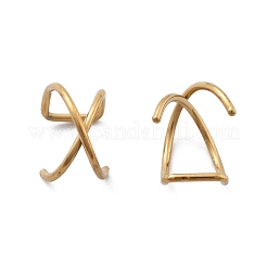 304 Stainless Steel Cross Clip on Nose Rings&nbsp;AJEW-A062-03G