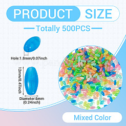 500Pcs Luminous Transparent Acrylic Beads&nbsp;MACR-TA0002-57A