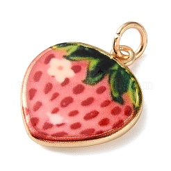 Printed Brass Enamel Pendants&nbsp;KK-CBADFD5-05G
