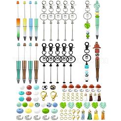 Cowboy Theme DIY Beadable Pen & Keychain Jewelry Making Kits&nbsp;DIY-YW0009-05