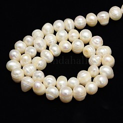 Natural Cultured Freshwater Pearl Beads Strands&nbsp;PEAR-L001-C-08