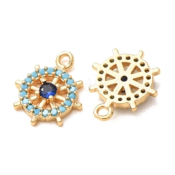 Brass Micro Pave Colorful Cubic Zirconia Pendants&nbsp;CU-K002-14G