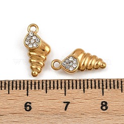 304 Stainless Steel Rhinestone Charms&nbsp;STAS-Z154-01G-04