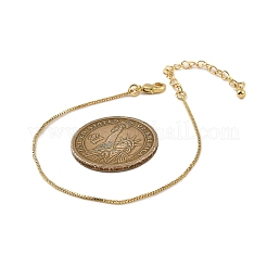 Rack Plating Brass Box Chain Bracelets for Women&nbsp;BJEW-G735-02G