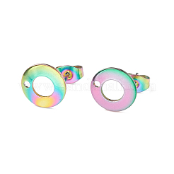 Ion Plating(IP)  304 Stainless Steel Stud Earring Findings&nbsp;STAS-H472-01M