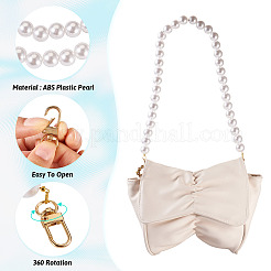 3Pcs 3 Sizes ABS Plastic Imitation Pearl Beaded Bags Chains&nbsp;HJEW-TAC0068
