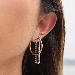 304 Stainless Steel Cubic Zirconia Stud Earrings for Women&nbsp;SD6201