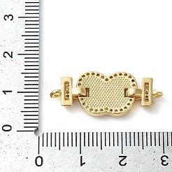 Rack Plating Brass Micro Pave Clear Cubic Zirconia Butterfly Links Connector Charms&nbsp;KK-K385-102G-03