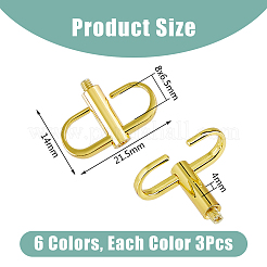 18Pcs 6 Colors Alloy Adjuster Buckles&nbsp;FIND-DC0004-91