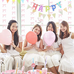 Bowknot Polyester Hanging Streamer&nbsp;DIY-WH0349-504C