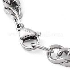 Non-Tarnish 304 Stainless Steel Cuban Link Chain Bracelet for Men Women&nbsp;BJEW-C048-04P