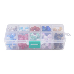 10 Colors Baking Paint Glass Beads&nbsp;DGLA-JP0001-05-10mm