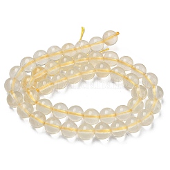 Natural Lemon Quartz(Heated) Beads Strands&nbsp;G-K365-F02-8mm