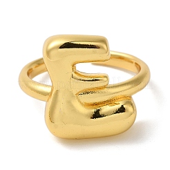 Initials Brass Open Cuff Ring for Women&nbsp;RJEW-N046-02E-G