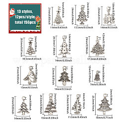 156Pcs 13 Styles Tibetan Style Alloy Pendants&nbsp;FIND-CA0011-19