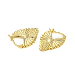 Heart Brass Hoop Earrings for Women&nbsp;KK-B089-39G