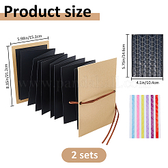 2Pcs Rectangle Paper Journal Photo Albums&nbsp;AJEW-FH0007-25B