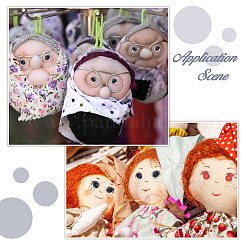 48Pcs 3 Colors ABS 3D Transparent Eye Accessory with Doll Eye Gasket&nbsp;DIY-FH0008-30