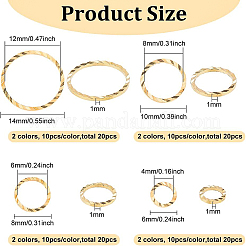80Pcs 8 Style Brass Linking Rings&nbsp;KK-BC0009-03
