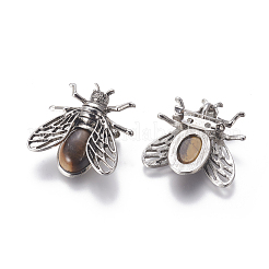 Natural Tiger Eye Brooches&nbsp;G-A176-D11