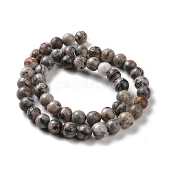 Natural Map Stone/Picasso Stone/Picasso Jasper Beads Strands&nbsp;G-D481-09