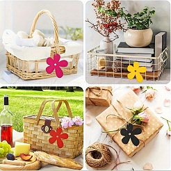 20Pcs 4 Colors Wood Big Pendants&nbsp;WOOD-YW0002-05