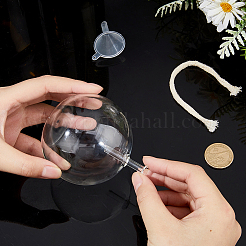 Transparent Glass Candle Holders with Candle Wick&nbsp;DIY-WH0308-997A
