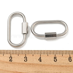 Non-Tarnish 304 Stainless Steel Screw Carabiner Lock Charms&nbsp;STAS-C092-05G-P