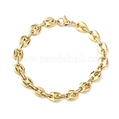 304 Stainless Steel Pig Nose Shape Link Chain Bracelets for Women&nbsp;BJEW-F527-09G