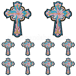 10Pcs Computerized Embroidery Cloth Self Adhesive Patches&nbsp;DIY-GF0011-73A