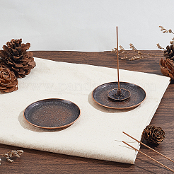 Round Alloy Incense Burner Holder&nbsp;LS-AJEW-WH0609-636
