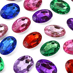 Imitation Taiwan Acrylic Rhinestone Cabochons&nbsp;GACR-A007-18x25mm-M