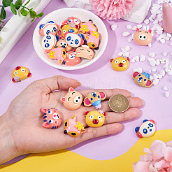 30Pcs 6 Styles Animal Theme Opaque Resin Cabochos&nbsp;RESI-TA0005-21