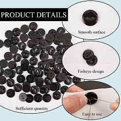 100Pcs 2-Hole Resin Buttons&nbsp;BUTT-CY0001-23B