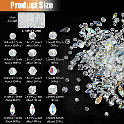 940Pcs 15 Styles Electroplate Glass Beads Strands&nbsp;DIY-YW0010-18