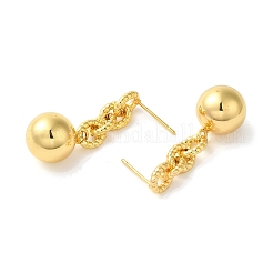 Rack Plating Brass Stud Earrings&nbsp;EJEW-U012-05G