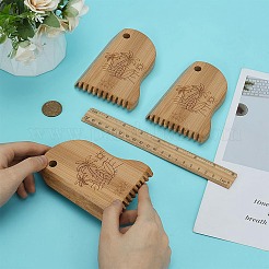 3Pcs Bamboo Surfboard Wax Comb&nbsp;DIY-FG0006-74