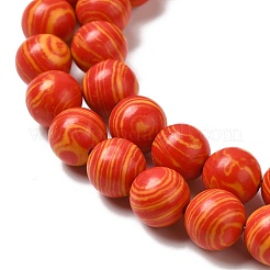 Synthetic Malachite Dyed Beads Strands&nbsp;G-P507-02A-02
