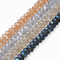 Electroplate Transparent Glass Beads Strands&nbsp;EGLA-N002-37-F01