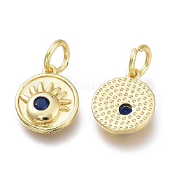 Brass Micro Pave Cubic Zirconia Charms&nbsp;ZIRC-H100-03D