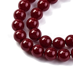 Baking Paint Glass Beads&nbsp;GLAA-Z010-01C