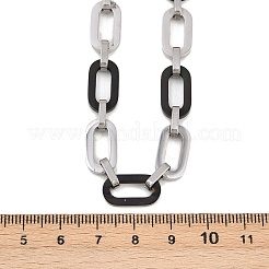 201 Stainless Steel Oval Link Chain Necklaces for Women&nbsp;NJEW-B143-04EBP