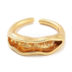 Rack Plating Brass Open Cuff Ring Settings&nbsp;KK-Z071-05G