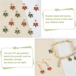 24Pcs 2 Colors Brass Cubic Zirconia Charms&nbsp;KK-FH0004-25