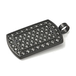 PVD Vacuum Plating 304 Stainless Steel Rhinestone Stamping Blank Tag Pendants&nbsp;STAS-G346-21B