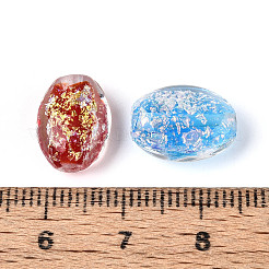 Handmade Foil Lampwork Beads Strands&nbsp;FOIL-T008-10M