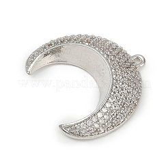 Brass Micro Pave Cubic Zirconia Pendants&nbsp;KK-M322-43P