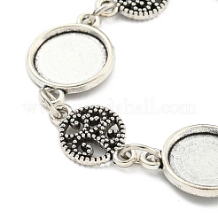 Antique Silver Plated Alloy Link Chain Bracelet Making&nbsp;MAK-K023-02A-AS